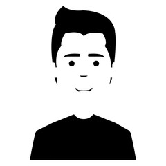 young man avatar character vector illustration design