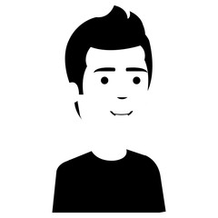 young man avatar character vector illustration design