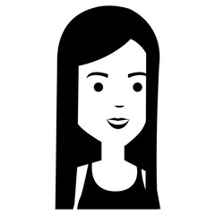 beautiful woman avatar character vector illustration design