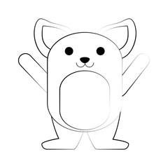 smiling pet cat vector icon illustration graphic design