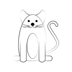 smiling pet cat vector icon illustration graphic design