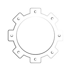 mechanical industrial gear vector icon illustration graphic design