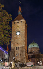 Fototapeta na wymiar White Tower (Weisser Turm), Nuremberg, Germany