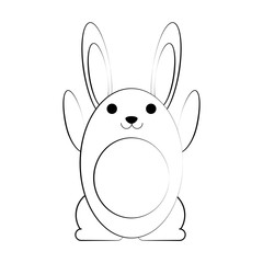 pet rabbit smiling vector icon illustration graphic design