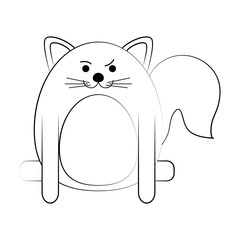 rude face pet cat vector icon illustration graphic design