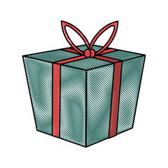 gift box with ribbon bow icon image vector illustration design