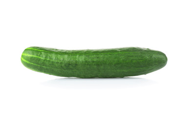 Fresh cucumber on white background