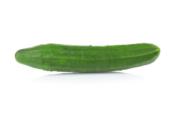 Fresh cucumber on white background