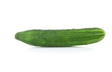 Fresh cucumber on white background