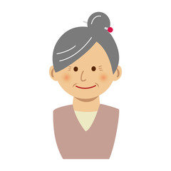 old woman illustration
