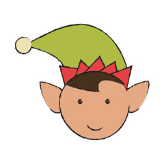 elf christmas related icon image vector illustration design