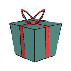 gift box with ribbon bow icon image vector illustration design