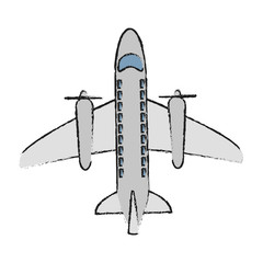 airplane topview icon image vector illustration design