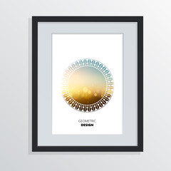 Template Design Layout , Brochure , Flyer. Geometric Vector Abstract Modern Background
