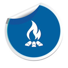 Campfire silhouette icon