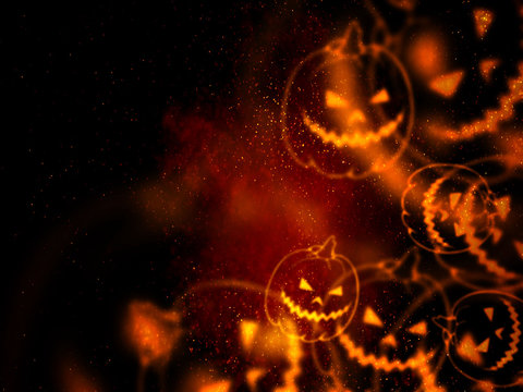 Halloween background, creepy illustration 
