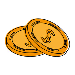 coins money icon image vector illustration design 
