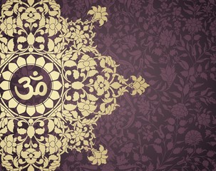 aum syllable, paisley design ,Hinduism, India