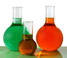 chemical glassware close-up