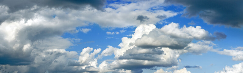 Image of cloud on blue sky background close up