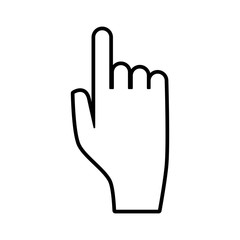 hand pointing with index finger icon image vector illustration design 
