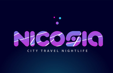 nicosia european capital word text typography design