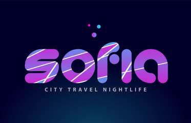 sofia european capital word text typography design