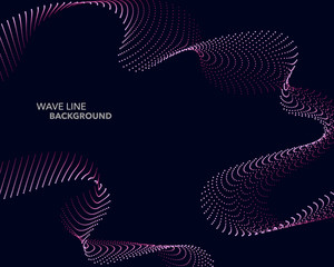 Elegant abstract vector web gradient wave dot line futuristic style background template