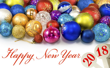 image of Christmas decorations closeup