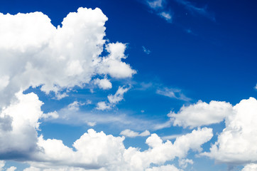 Obraz premium Blue sky with clouds.