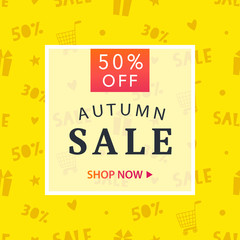 Fototapeta premium Autumn sale banner template