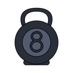 kettlebell weight lifting icon image vector illustration design 