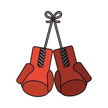 boxing gloves sports related icon image vector illustration design 
