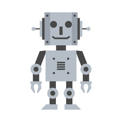 happy robot icon image vector illustration design 