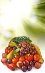 image of many fruits and vegetables closeup