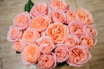 Very beautiful bouquet of bright pink flowers