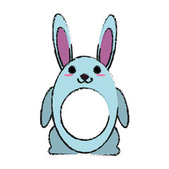 pet rabbit smiling vector icon illustration graphic design