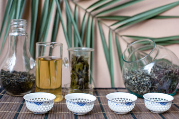 Table served for tea ceremony