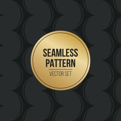 Abstract concept vector monochrome geometric pattern. Dark blue, gold minimal background. Creative illustration template. Seamless stylish texture. For wallpaper, surface, web design, textile, decor.