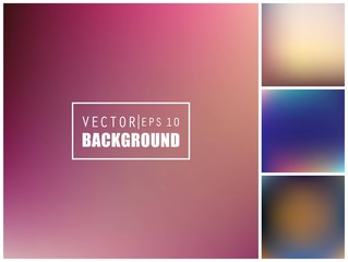 Abstract Creative concept vector multicolored blurred background set. For Web and Mobile Applications, art illustration template design, business infographic and social media, modern decoration