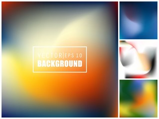 Abstract Creative concept vector multicolored blurred background set. For Web and Mobile Applications, art illustration template design, business infographic and social media, modern decoration