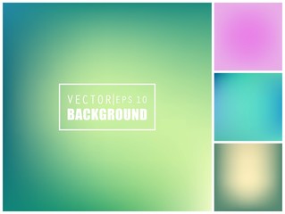 Abstract Creative concept vector multicolored blurred background set. For Web and Mobile Applications, art illustration template design, business infographic and social media, modern decoration