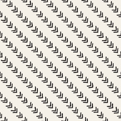 Hand drawn black and white ink abstract seamless pattern. Vector grunge texture. Monochrome geometric shappes paint brush lines