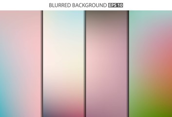 Abstract Creative concept vector multicolored blurred background set. For Web and Mobile Applications, art illustration template design, business infographic and social media, modern decoration