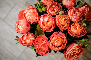 Very beautiful and elegant bouquet of gentle flowers
