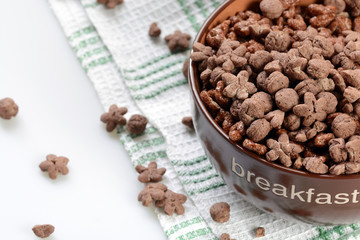 Cereal chocolate balls in bowl
