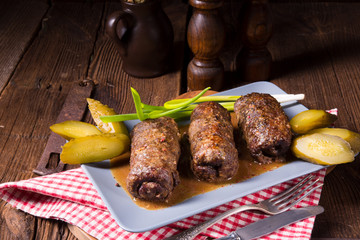 baked beef Roulades with delicious fillings