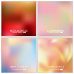 Abstract Creative concept vector multicolored blurred background set. For Web and Mobile Applications, art illustration template design, business infographic and social media, modern decoration