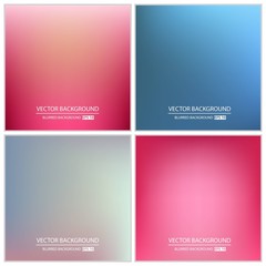 Abstract Creative concept vector multicolored blurred background set. For Web and Mobile Applications, art illustration template design, business infographic and social media, modern decoration