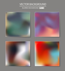 Fototapeta premium Abstract Creative concept vector multicolored blurred background set. For Web and Mobile Applications, art illustration template design, business infographic and social media, modern decoration